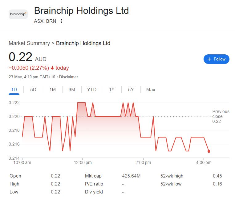 Brain Chip Share Price