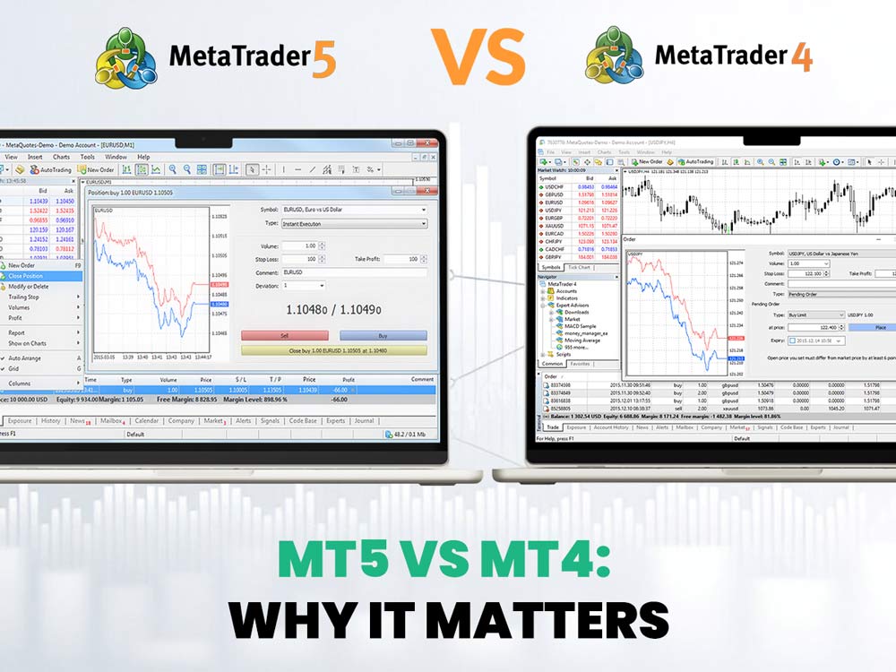 MT4 vs MT5 user interface comparison